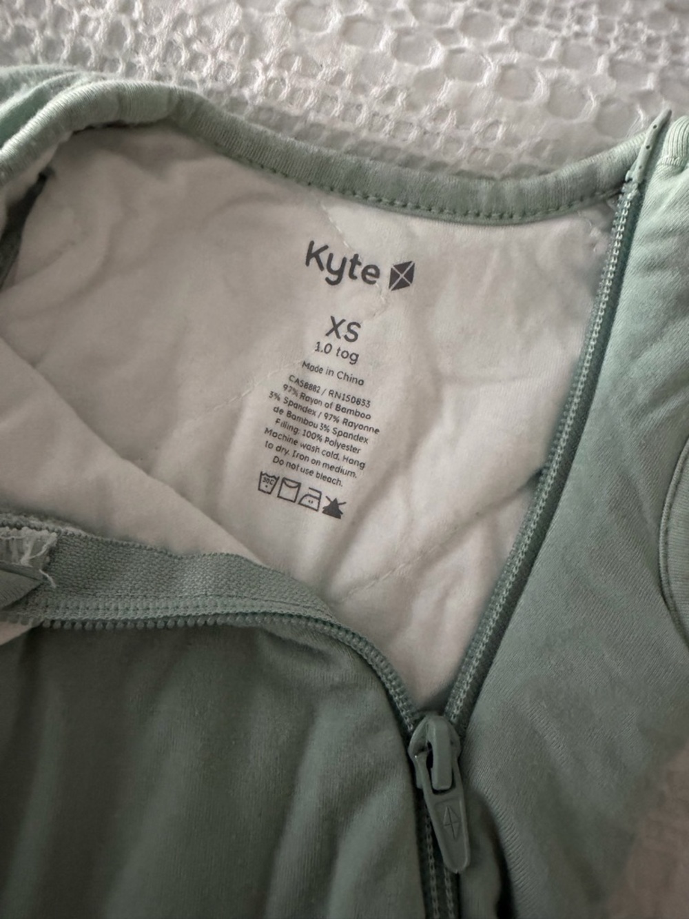 Kyte BABY Sage Green Zippered Sleep Sack